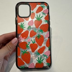 Casetify strawberry print bodil jane iPhone 11 case